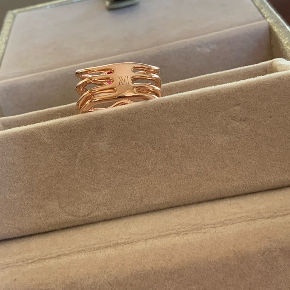 Monica Vinader Siren Cluster Cocktail Pink Quartz ring - Picture 8 of 14